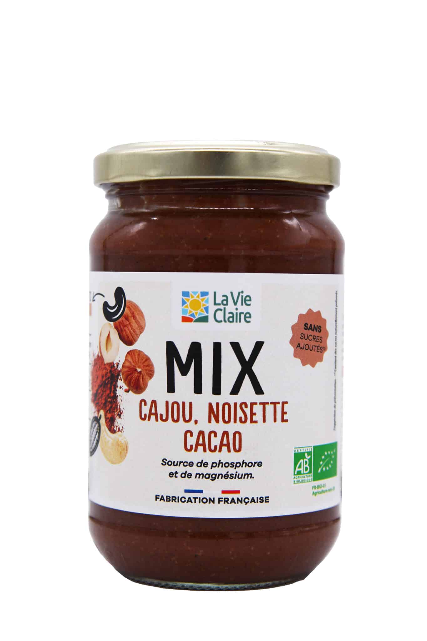 Purée cajou, noisettes toastée, cacao