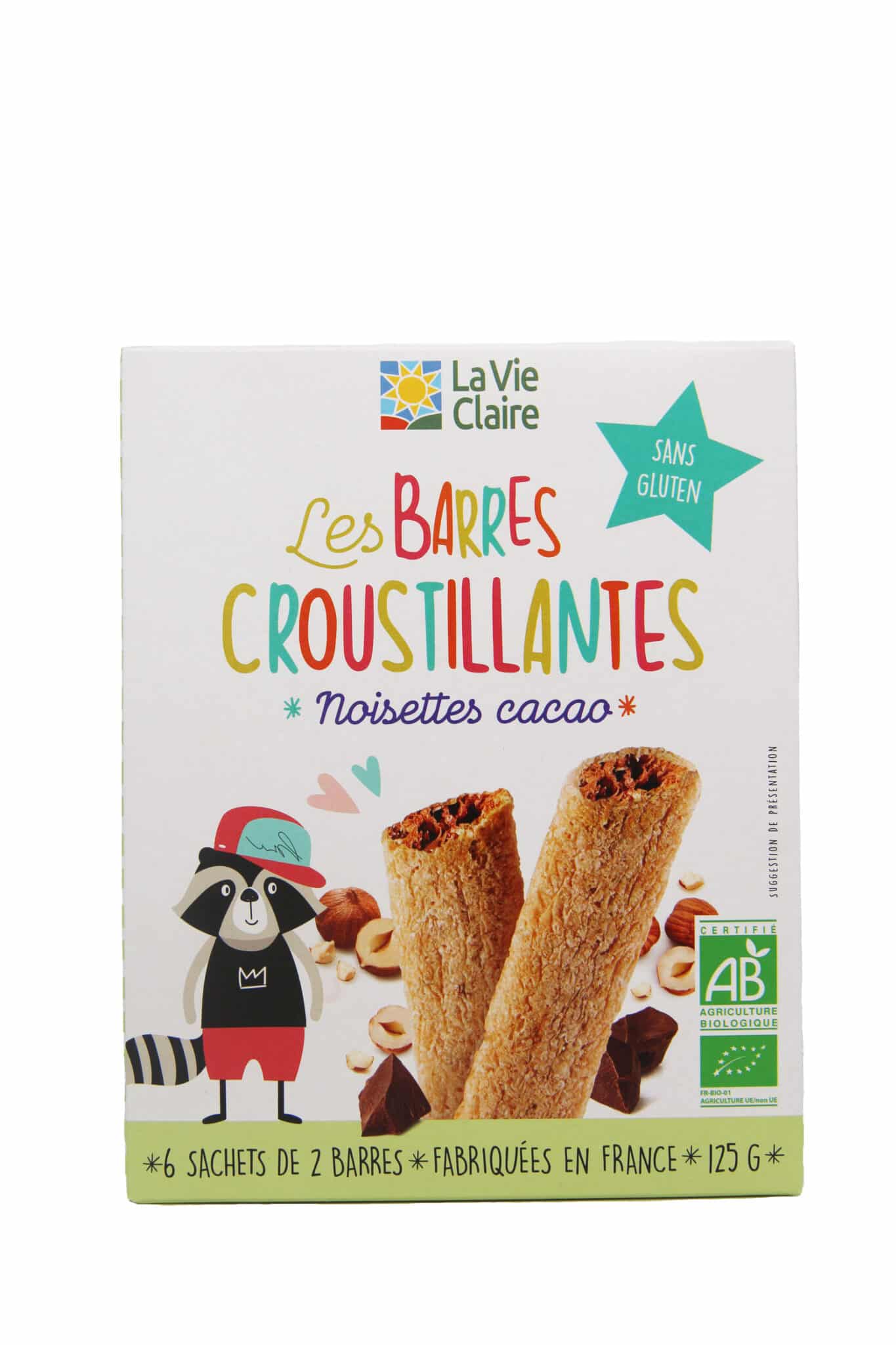 BARRES CROUSTILLANTES PATE A TARTINER CACAO NOISETTES