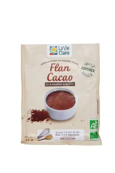 Préparation en poudre pour flan cacao bio