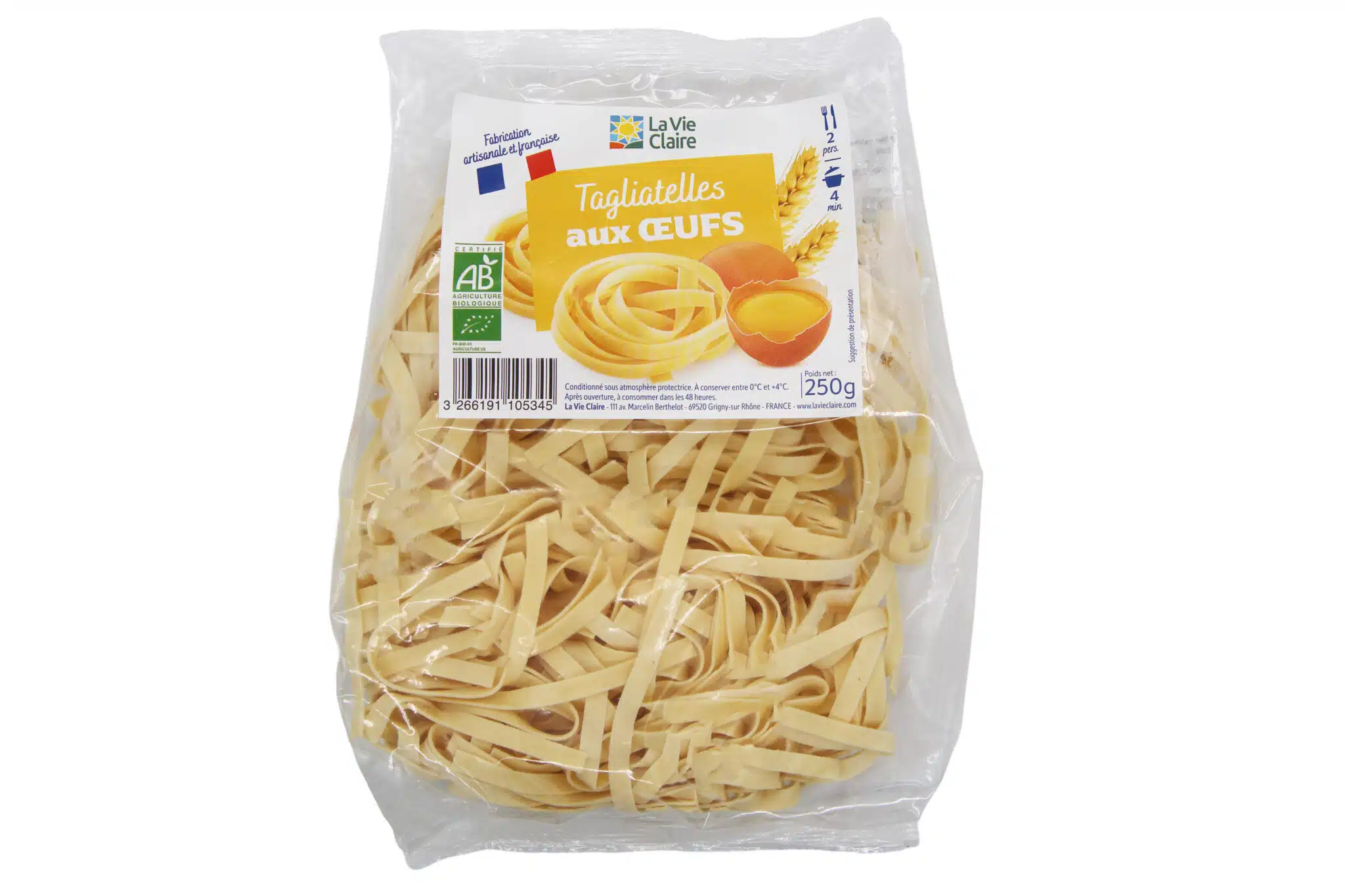 Tagliatelles aux ufs bio