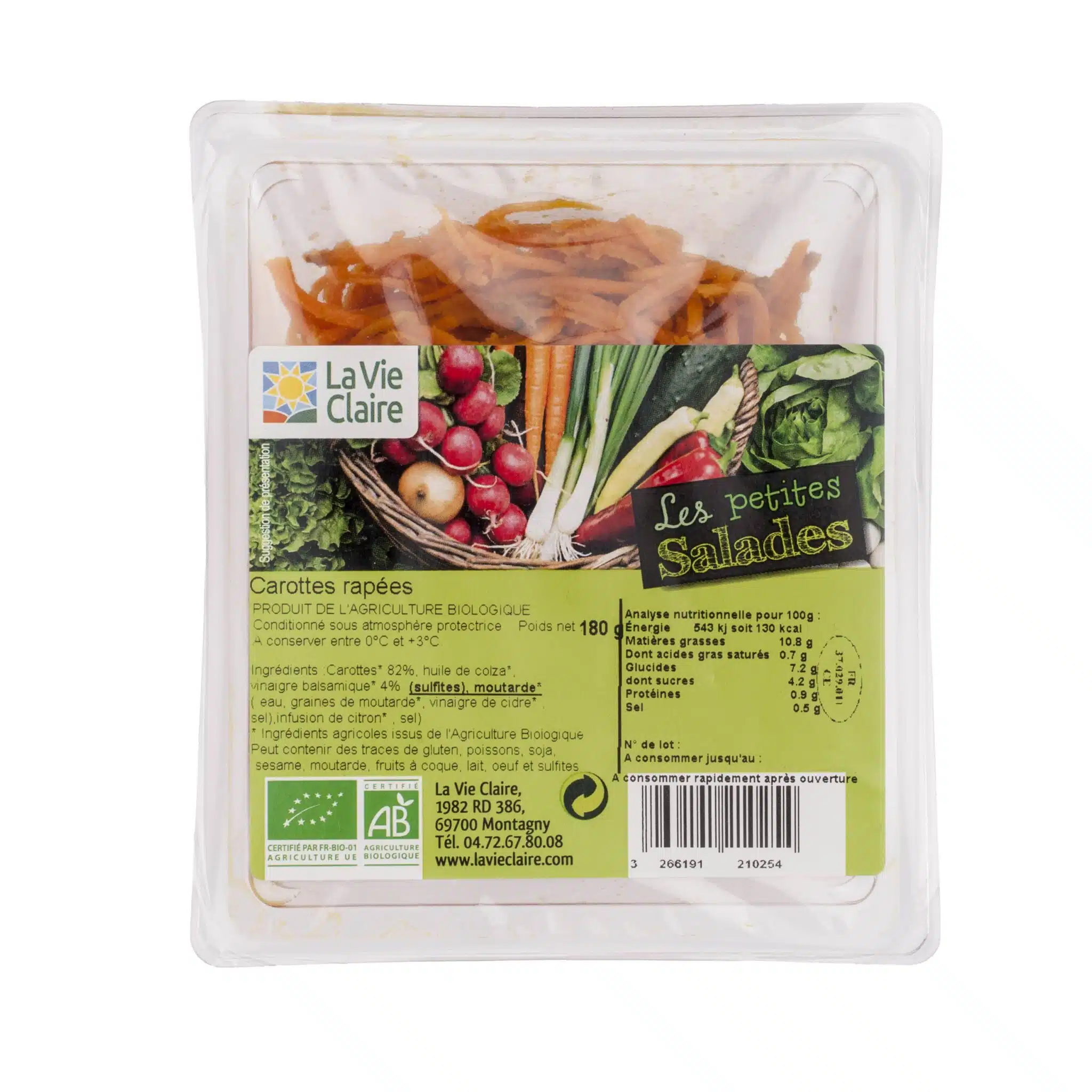 Carottes rapées bio