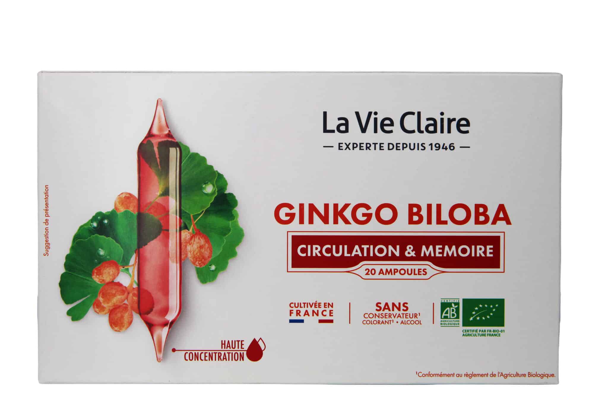 Ginkgo biloba - 20 ampoules bio