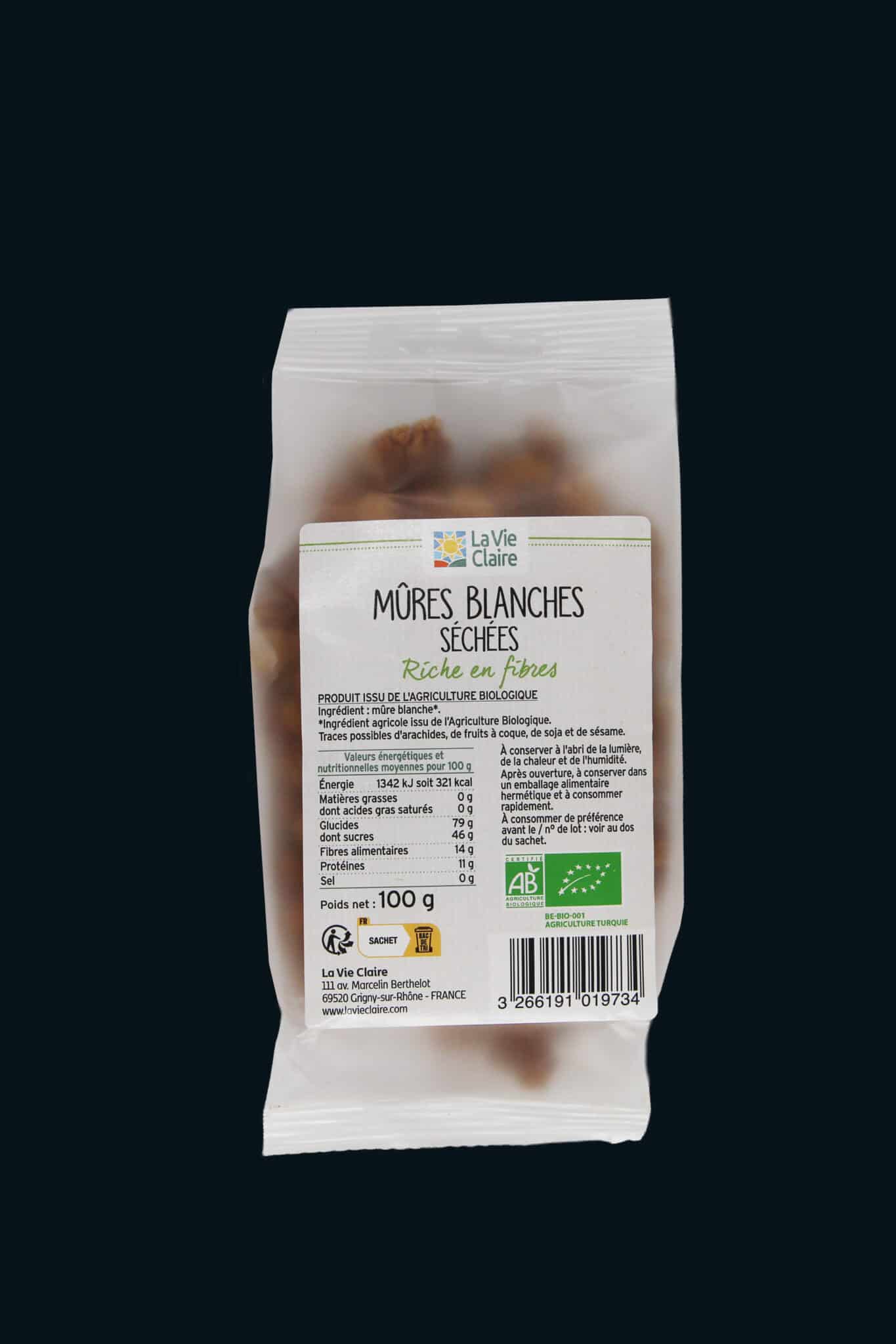 Mûre blanche sechée biologique