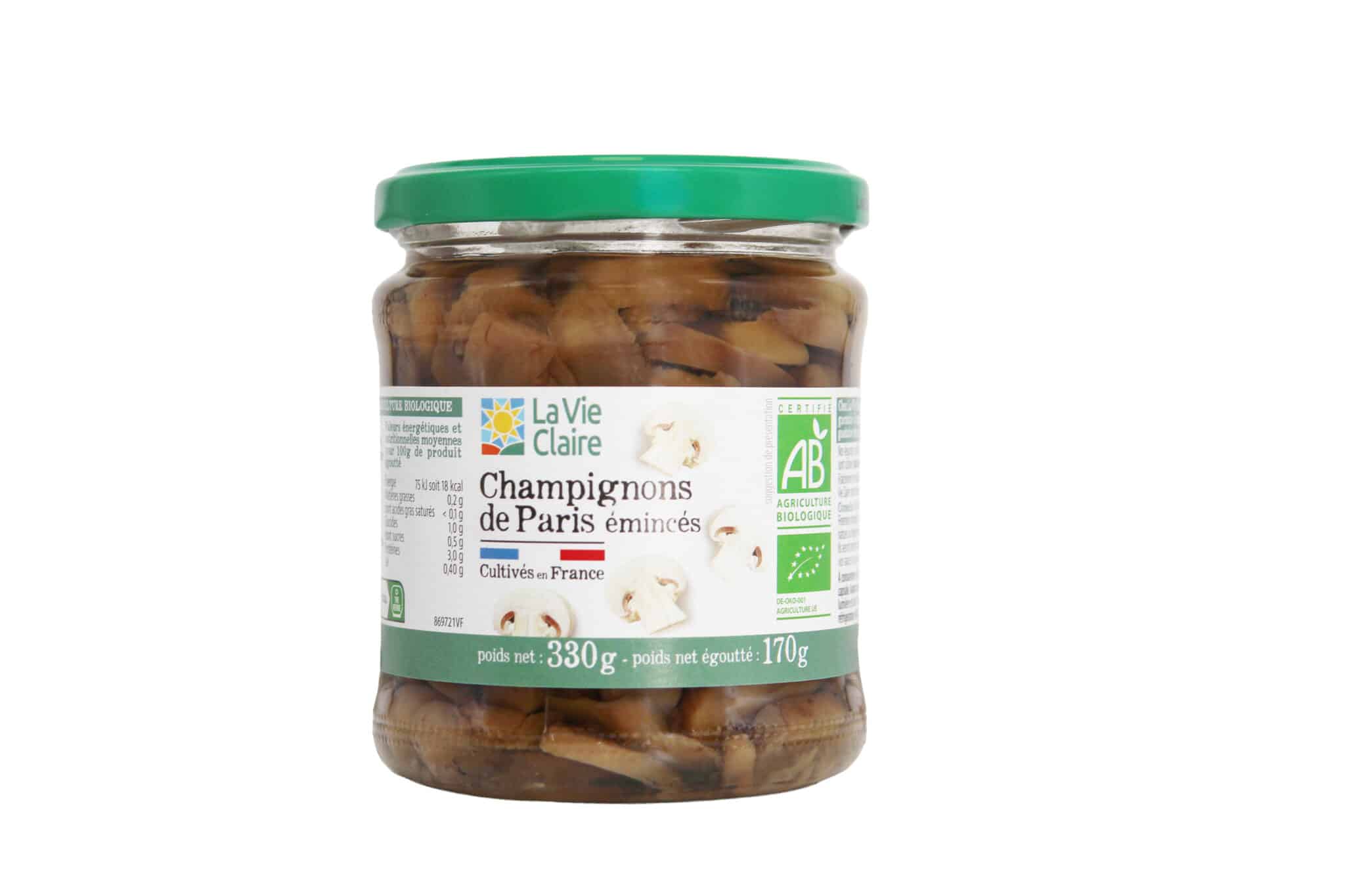 CHAMPIGNONS EN LAMELLES BIO LA VIE CLAIRE