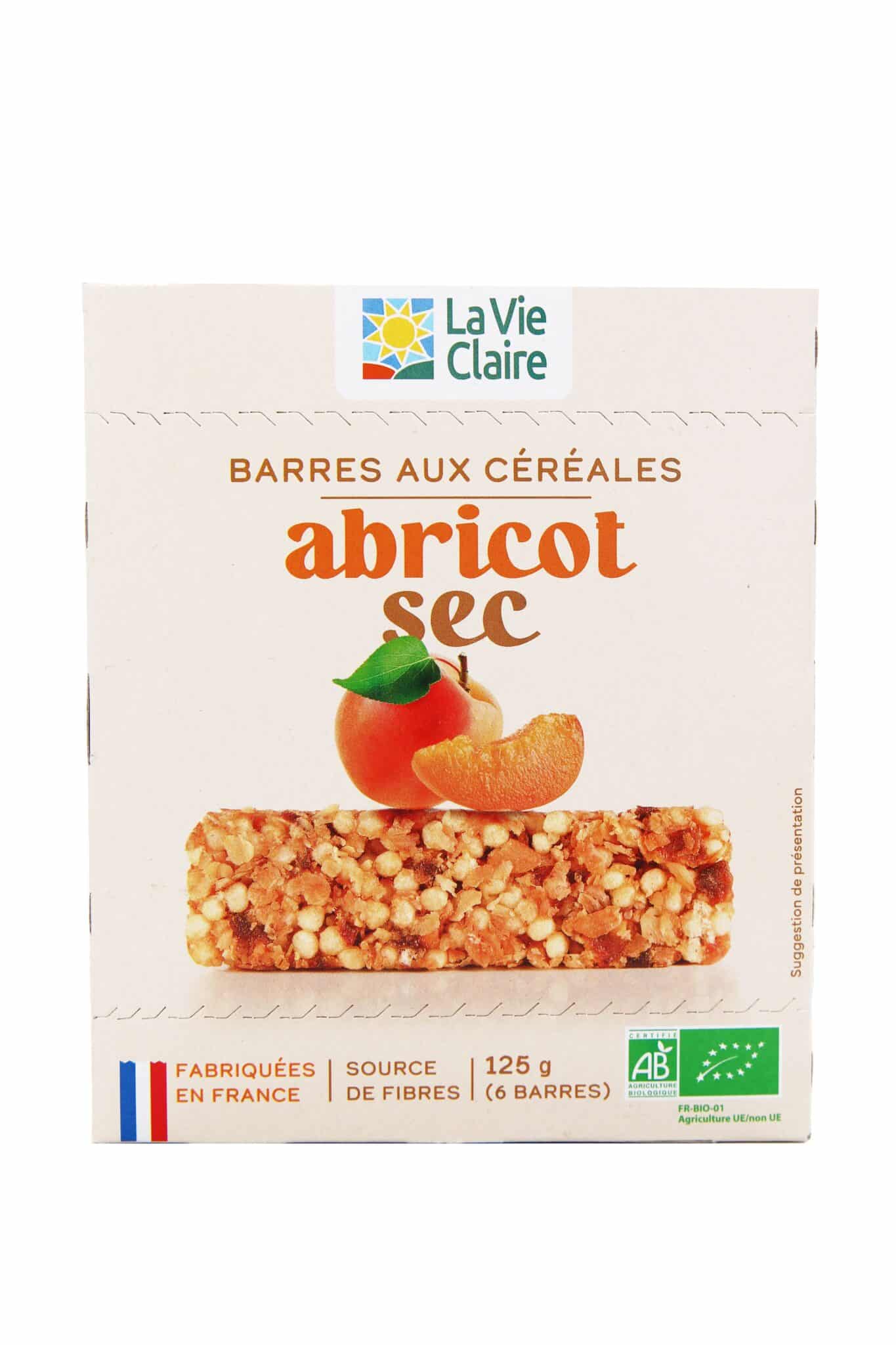 Barres de céréales à l'abricot bio