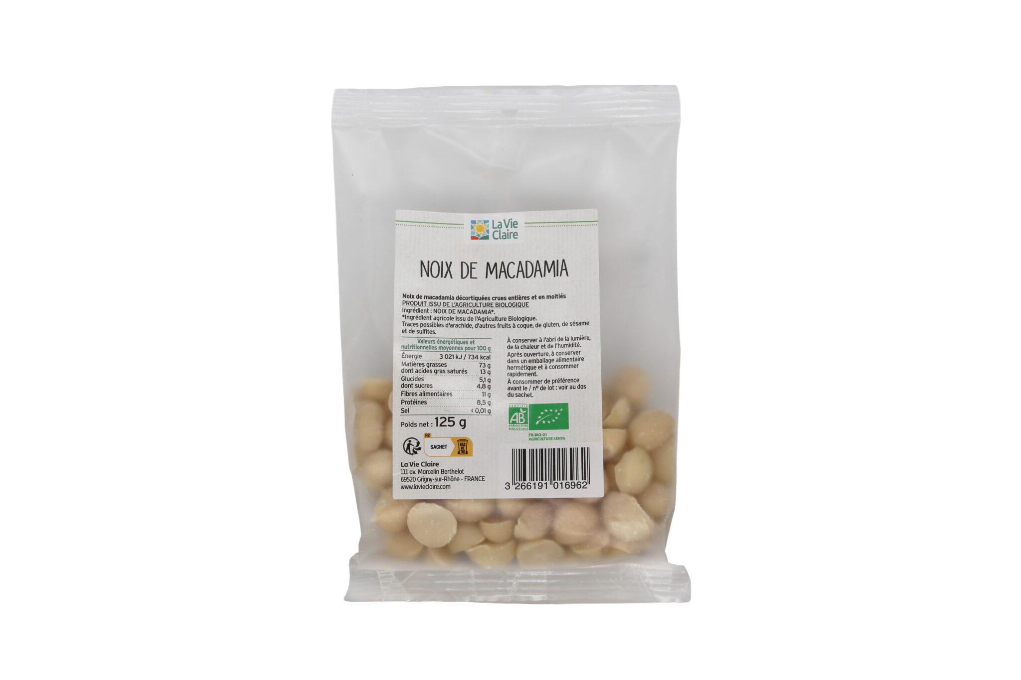 Noix de macadamia bio