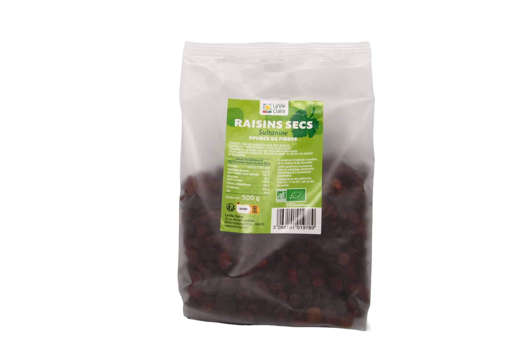 Raisin sec Sultanine biologique