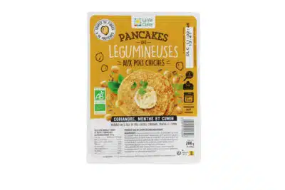 Pancakes pois chiches, coriandre, menthe & cumin