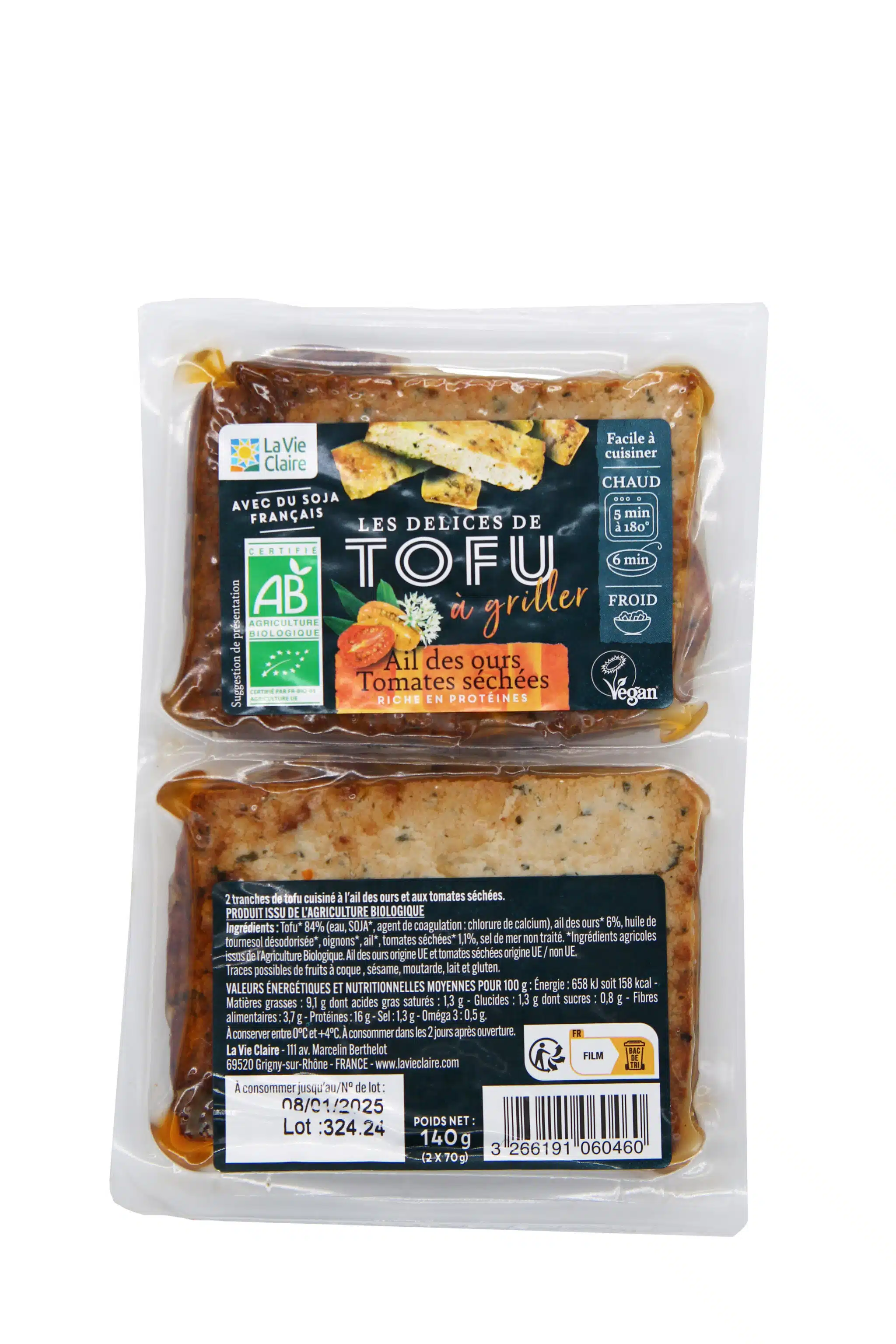 Délices de tofu ail des ours bio