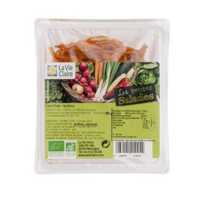 Carottes rapées bio