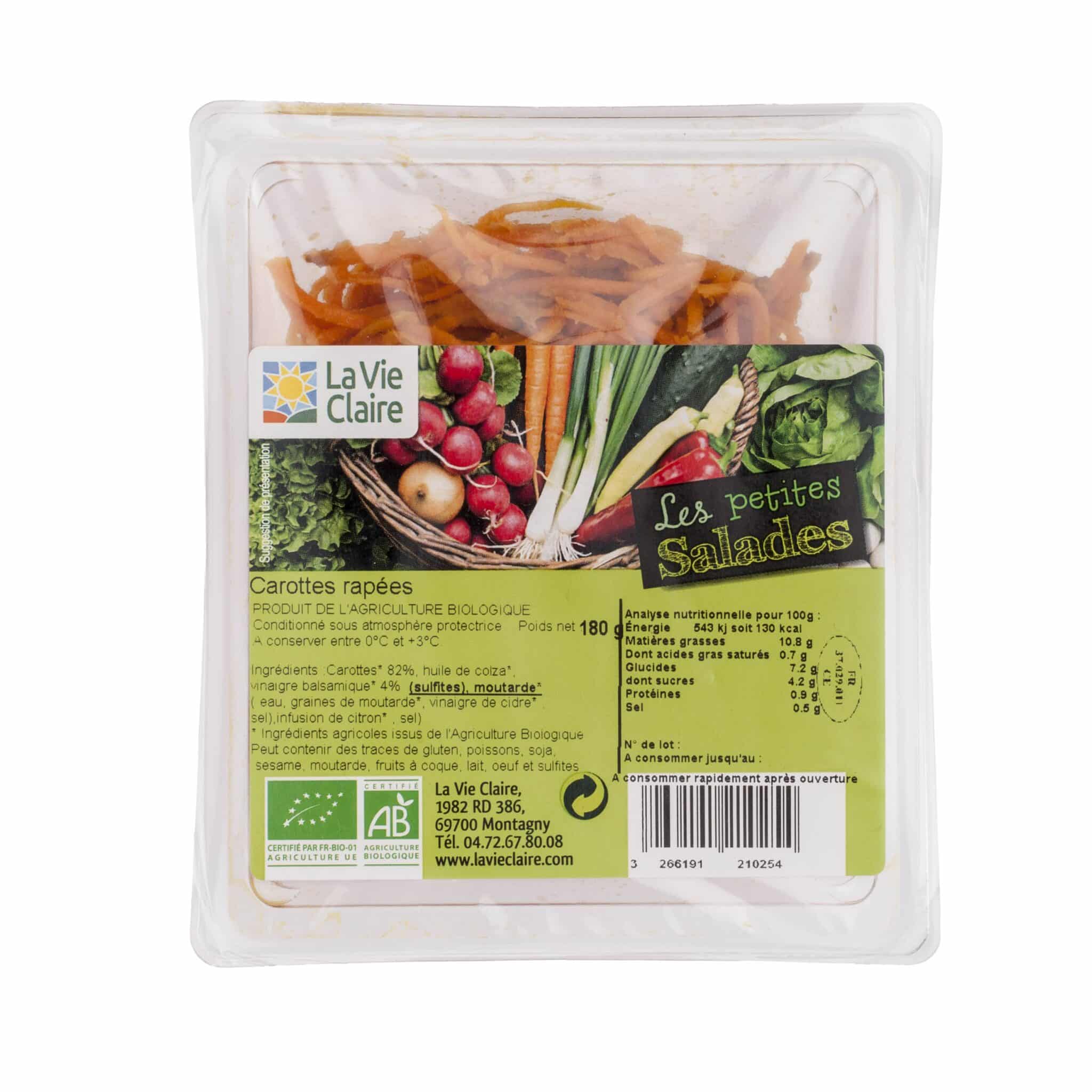 Carottes rapées bio