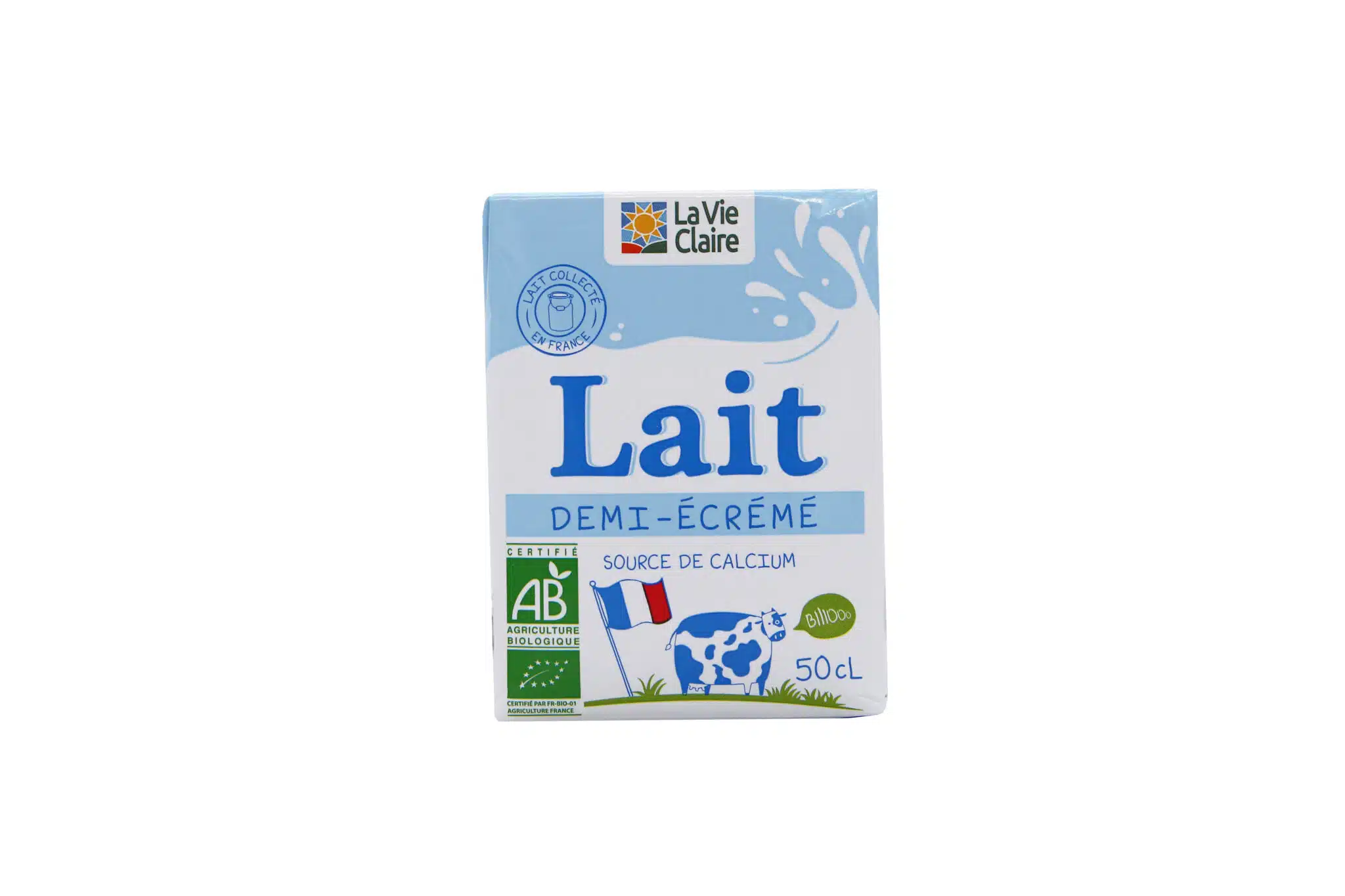 Lait 1/2 écrémé bio