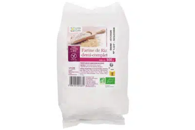 Farine de riz demi-complet sans gluten bio