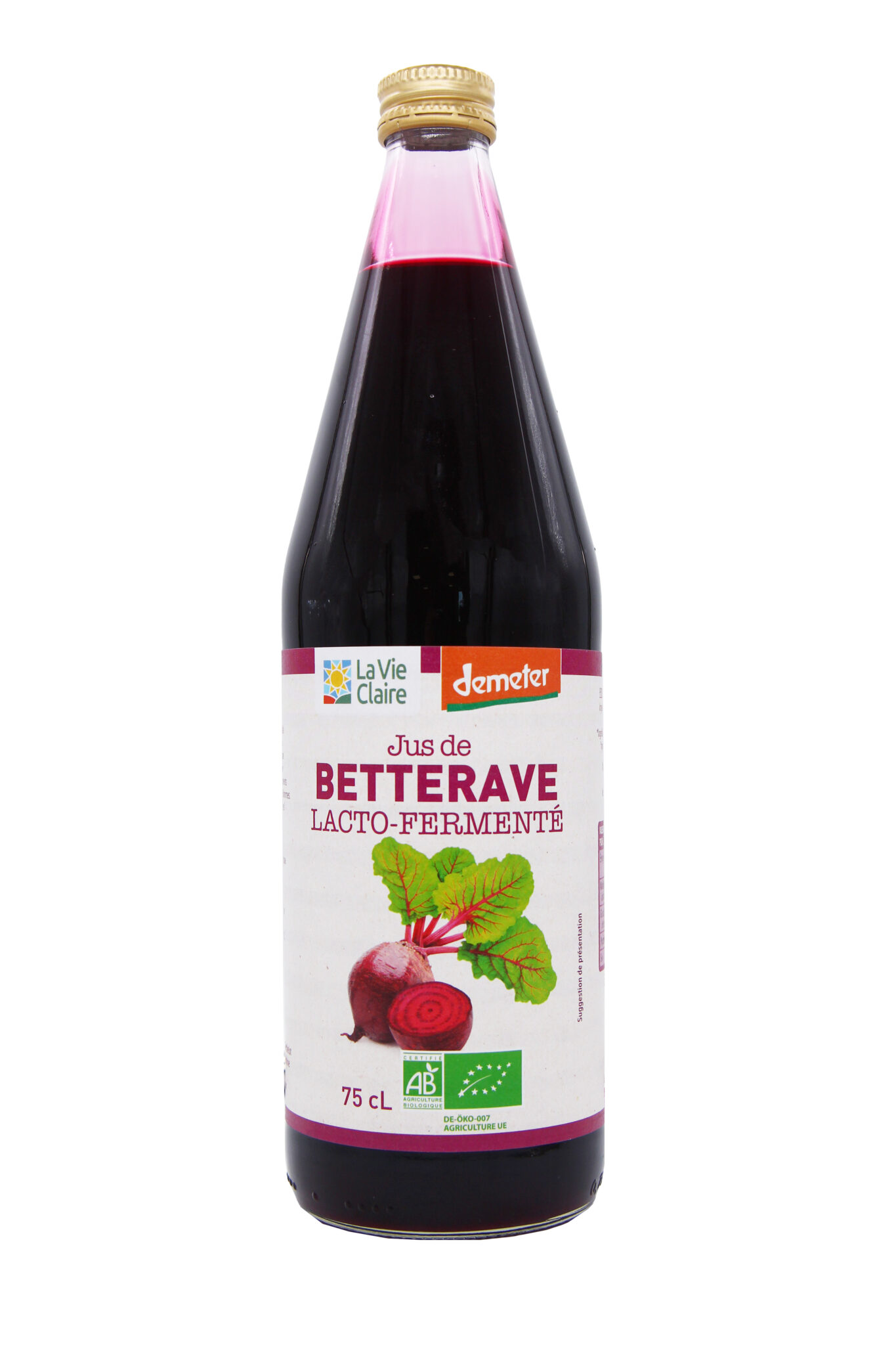 Jus de betterave lacto-fermenté bio