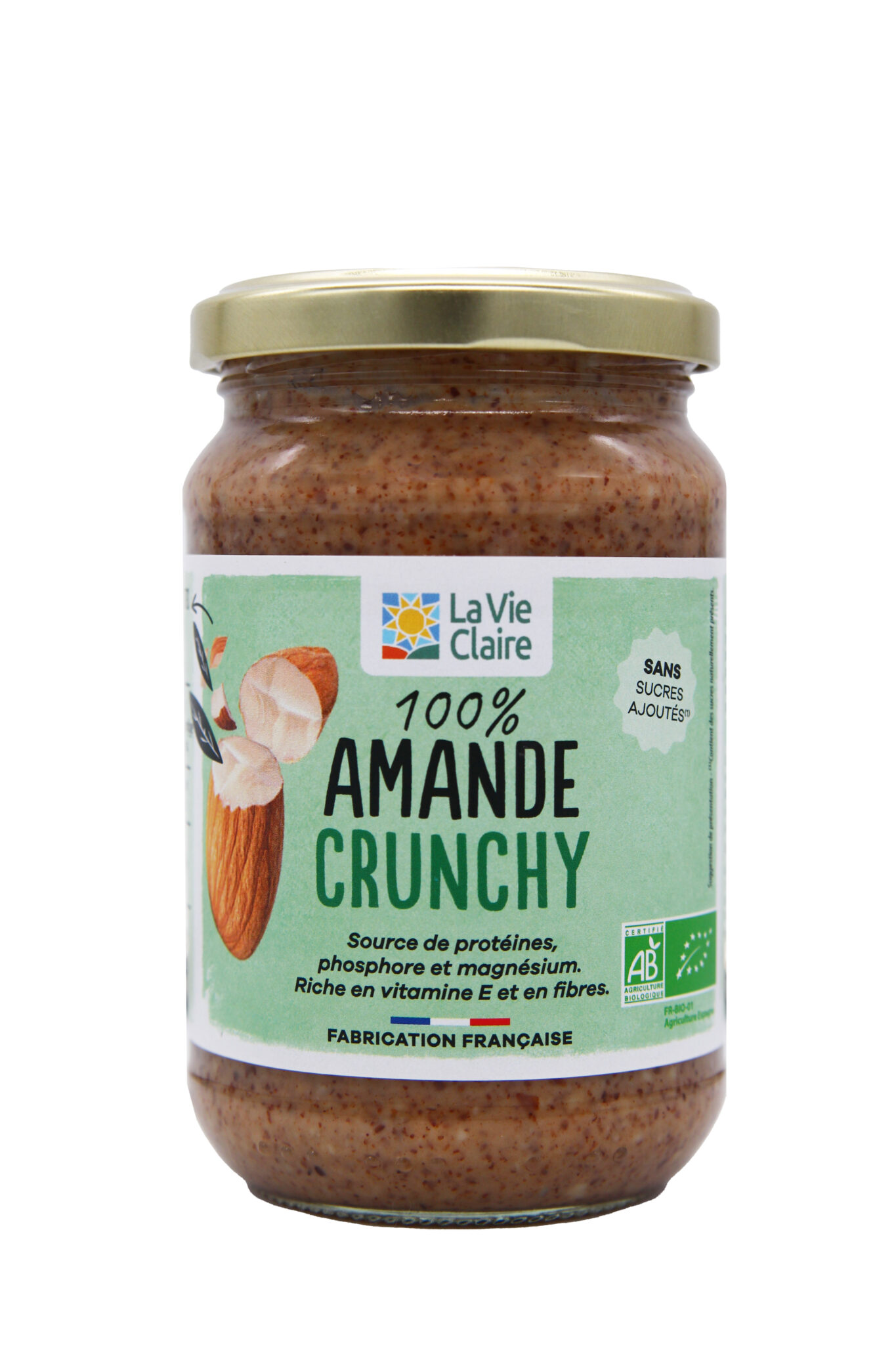 Purée d'amande complète crunchy bio