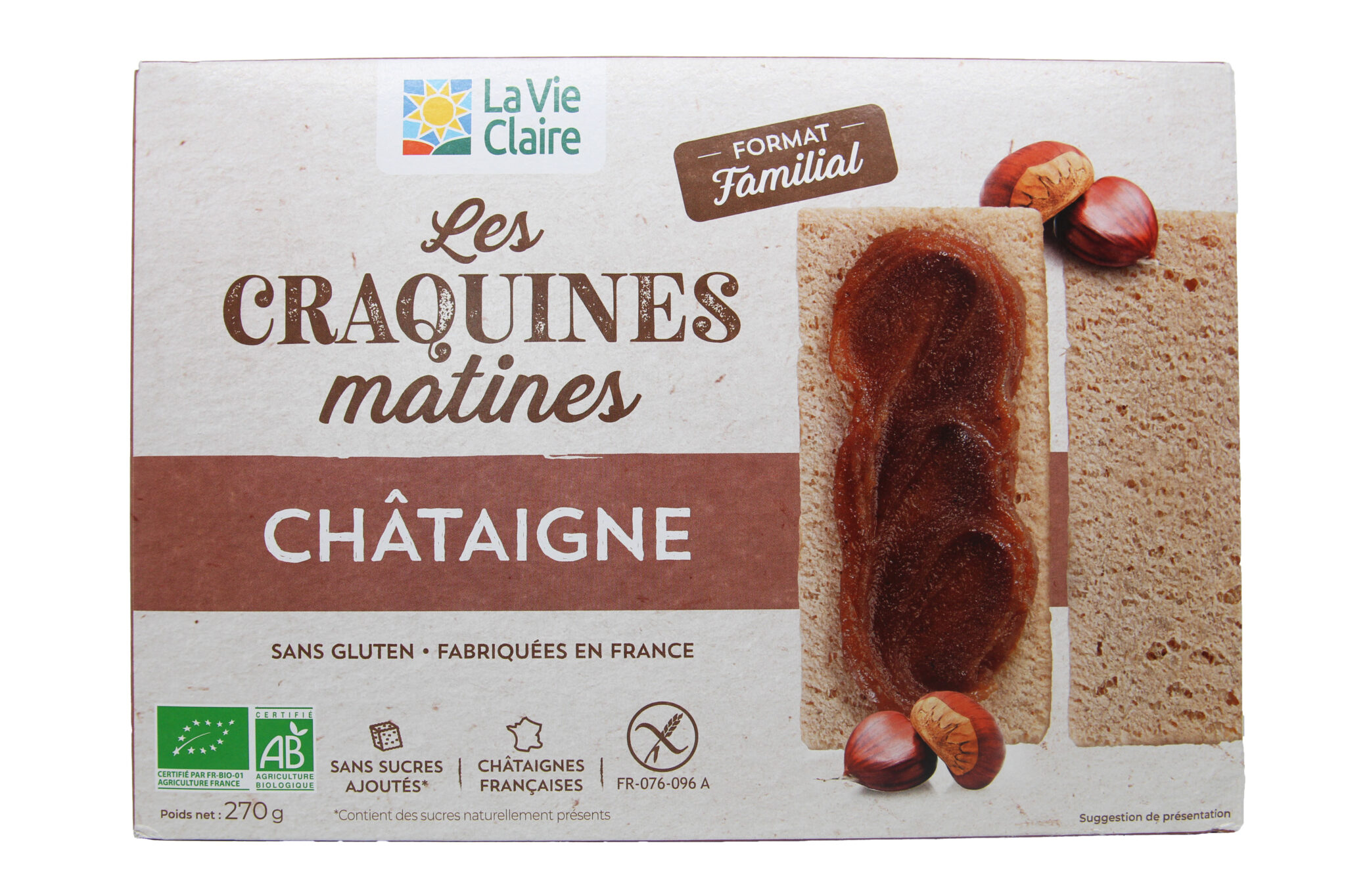 Tartines craquantes châtaigne bio