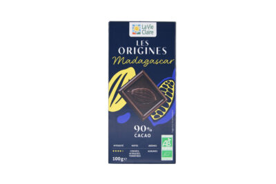 Tablette de chocolat noir Madagascar 90% bio