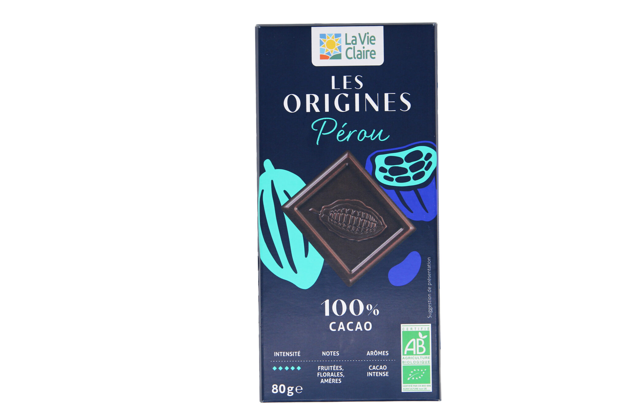 Tablette de chocolat noir Perou 100% bio