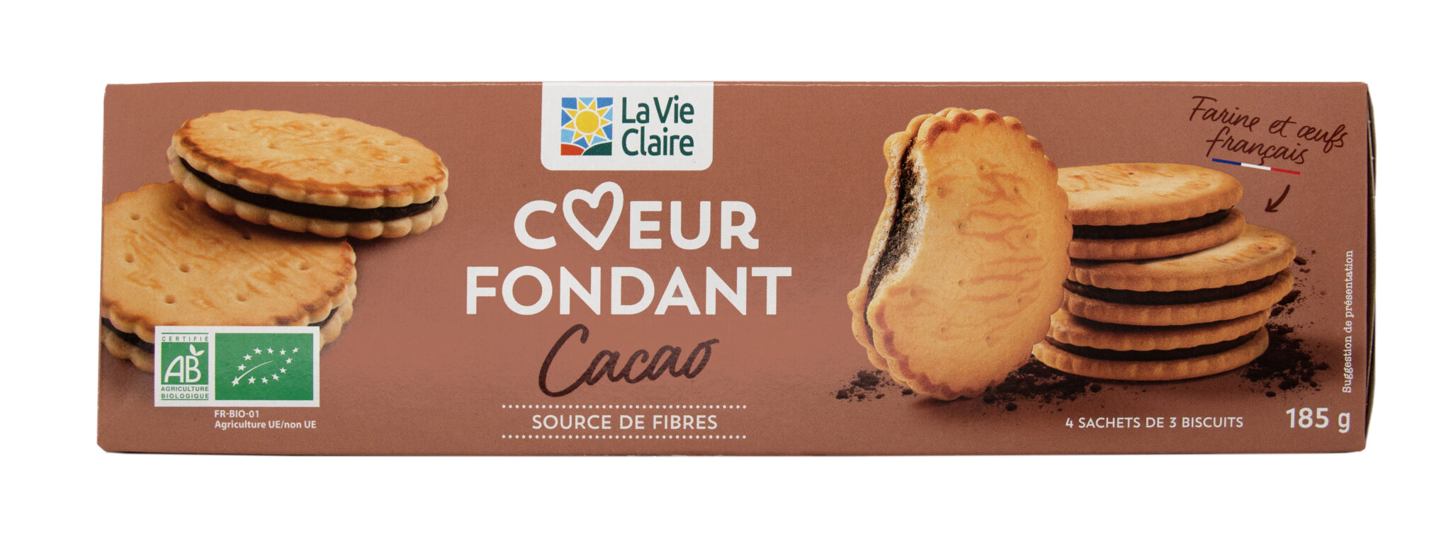 Biscuit cur fondant au cacao bio