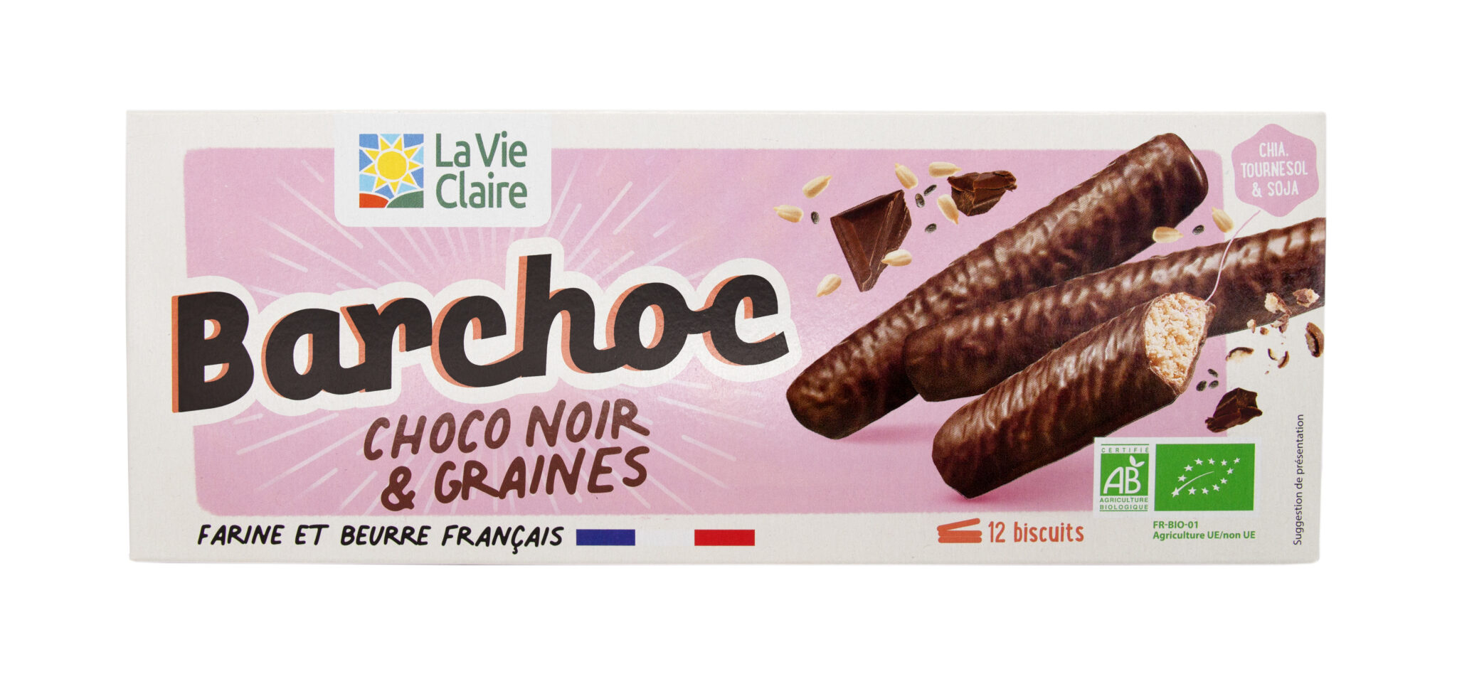 Barre au chocolat noir et graines bio