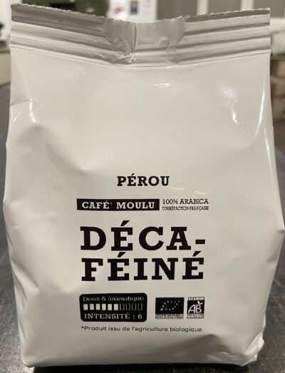 Café arabica décaféiné moulu bio