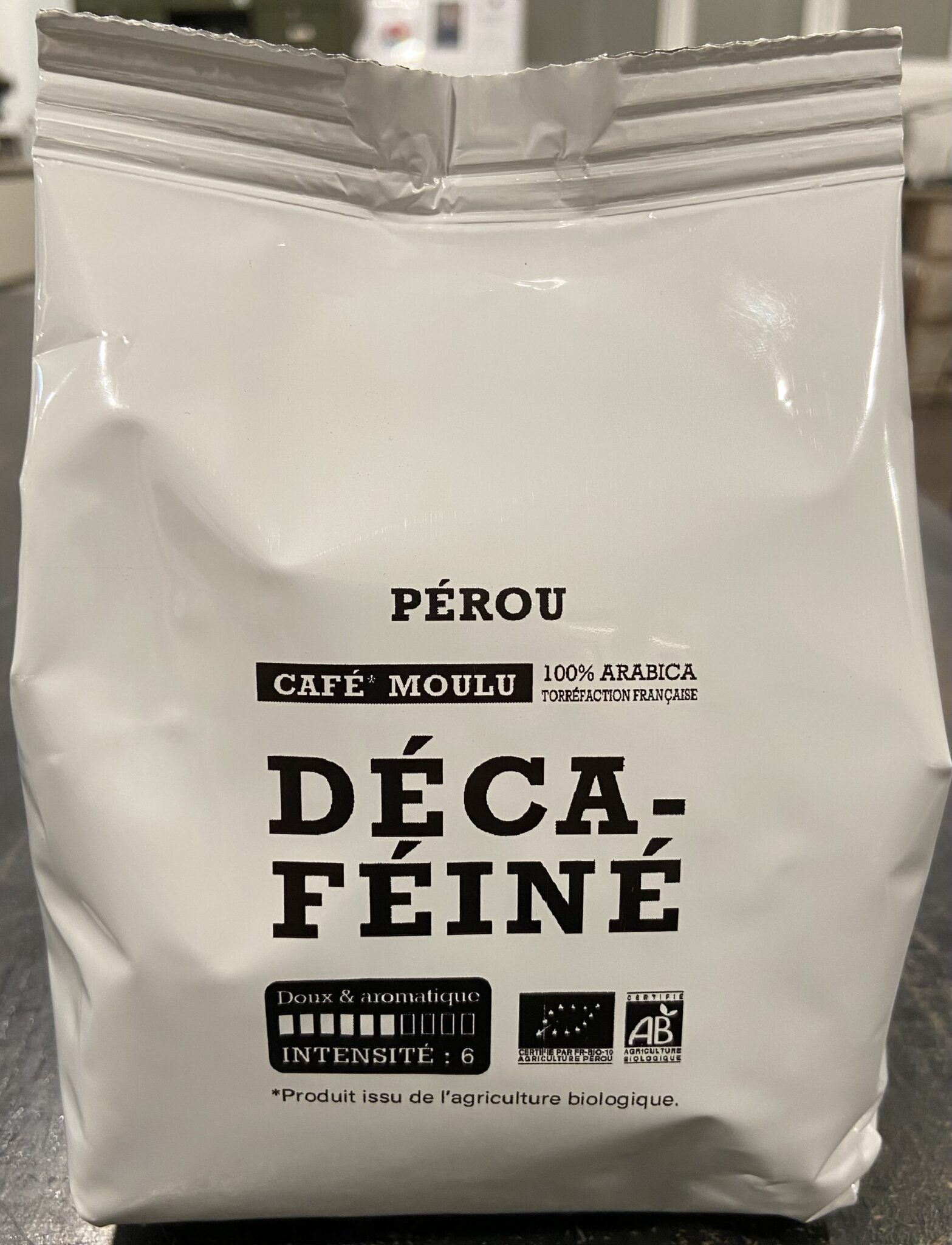 Café arabica décaféiné moulu bio