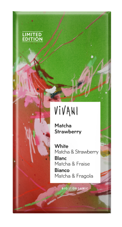Chocolat blanc matcha fraise.