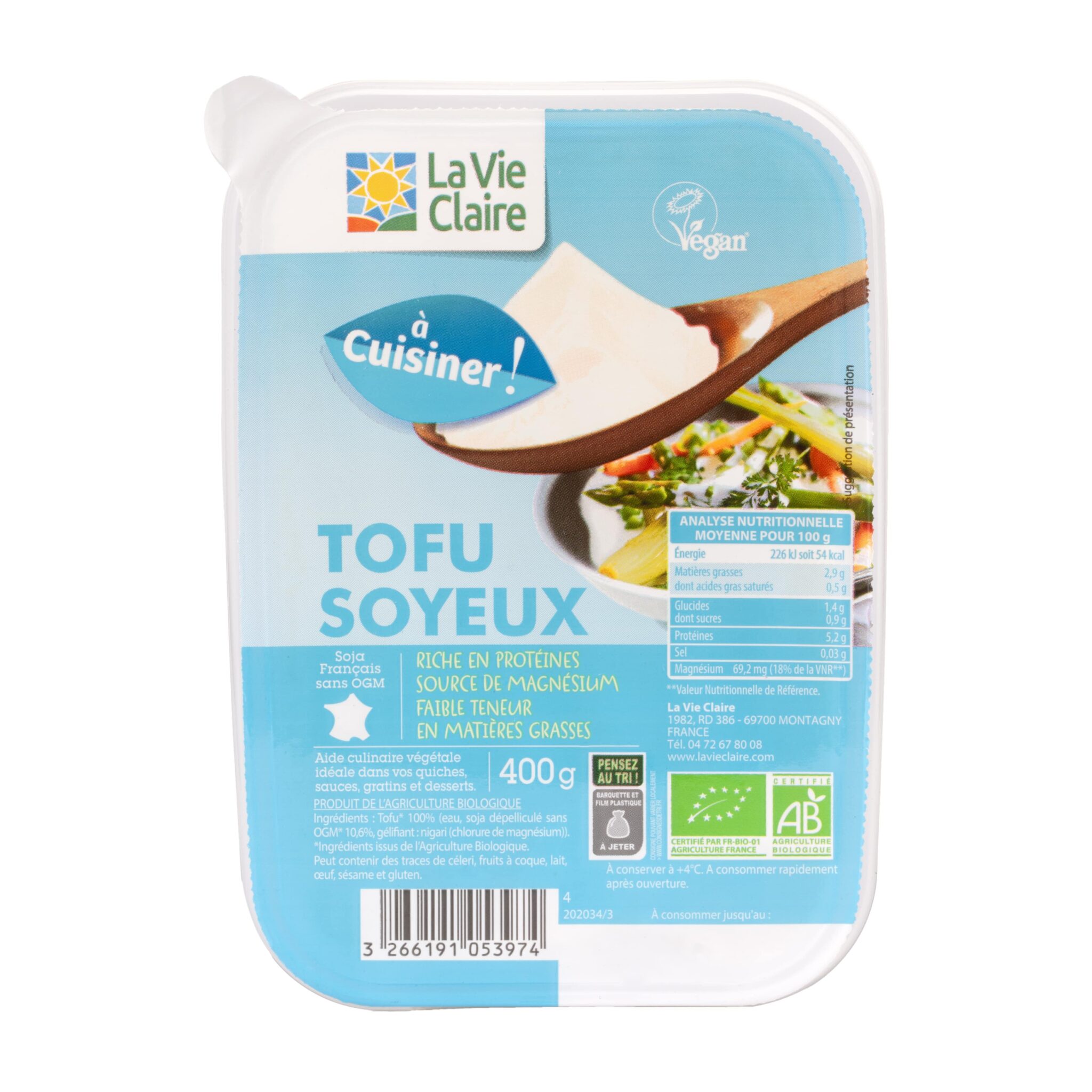 Tofu soyeux bio