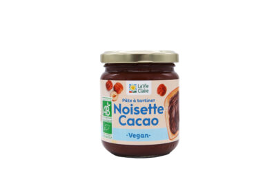 Pâte à tartiner noisette sans lactose bio