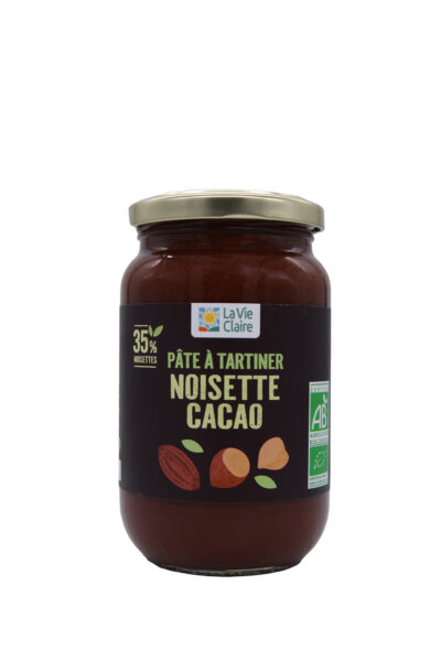 Pâte à tartiner noisette cacao bio