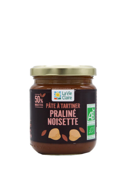 Pâte à tartiner praliné noisette bio