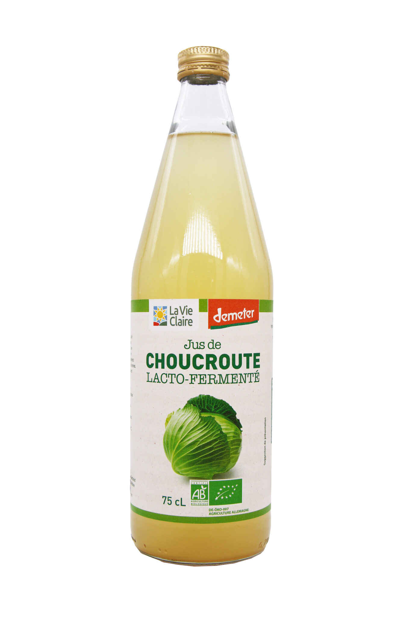 Jus de choucroute lacto-fermenté bio