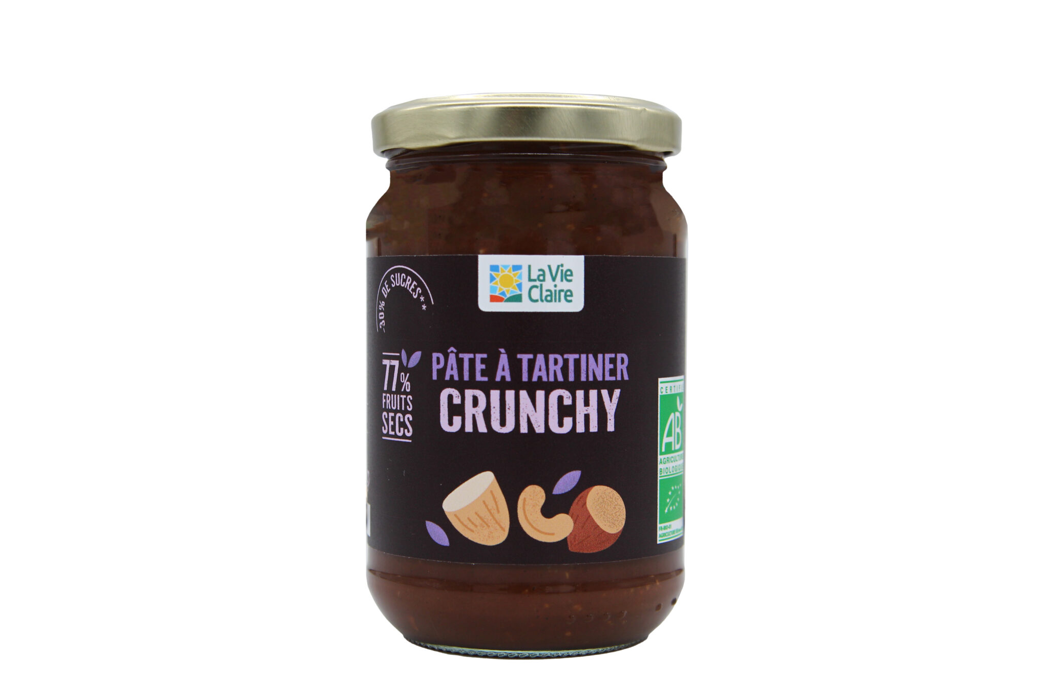 Pâte à tartiner crunchy bio