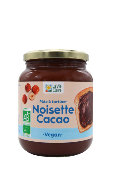Pâte à tartiner noisette sans lactose bio