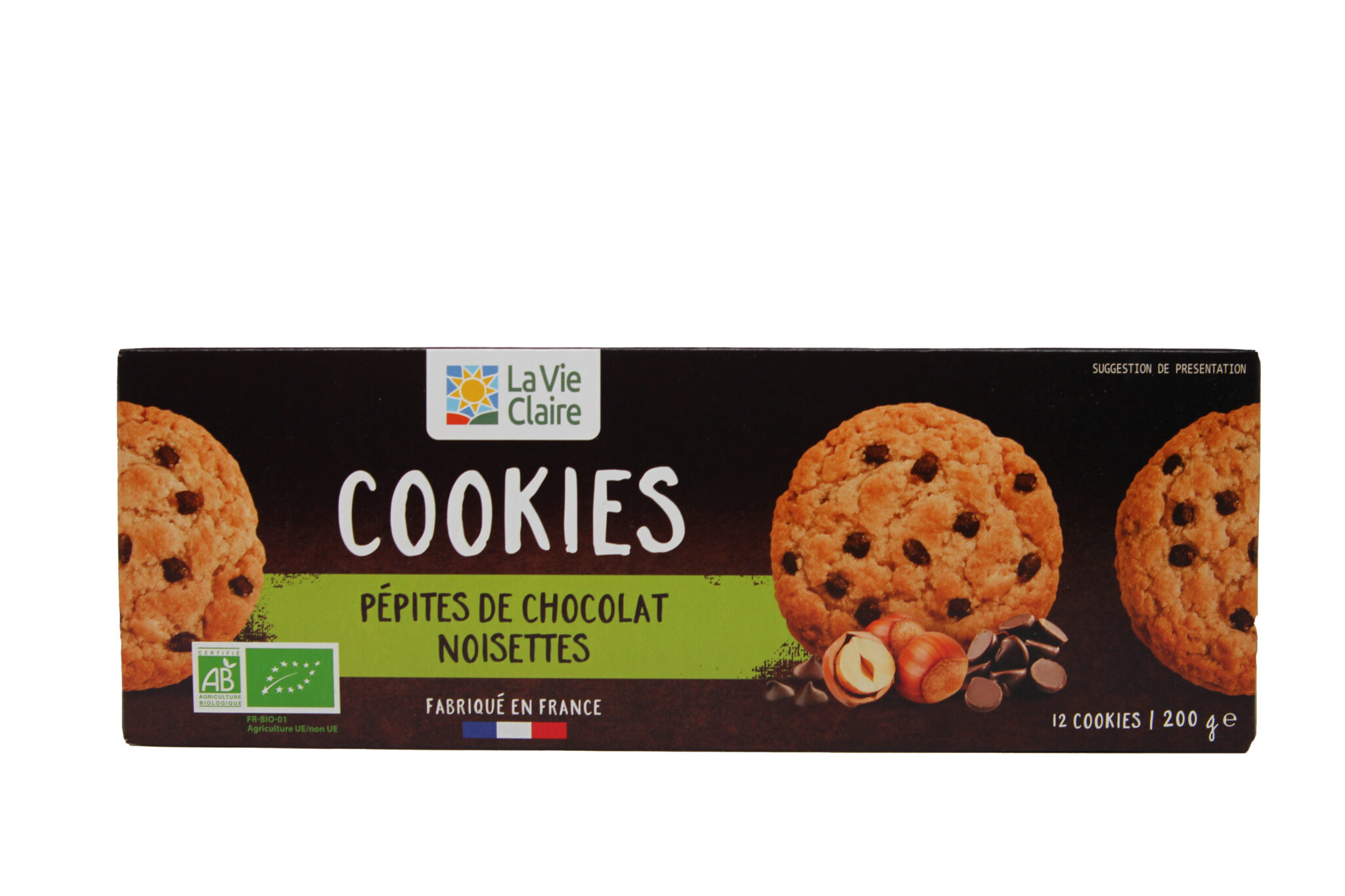 Cookies aux pépites de chocolat et noisettes bio