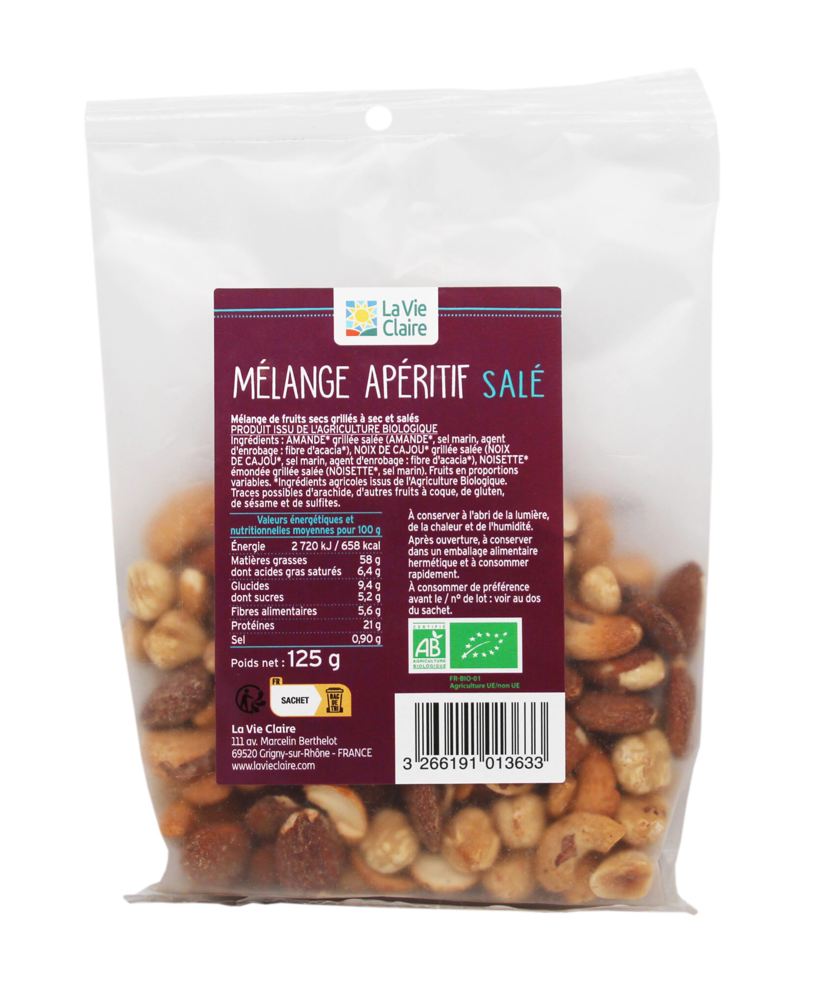 Mélange apéritif salé bio