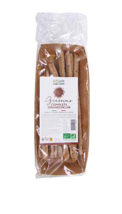 Gressins complets aux graines de lin bio