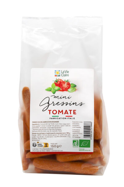 Mini gressins à la tomate bio