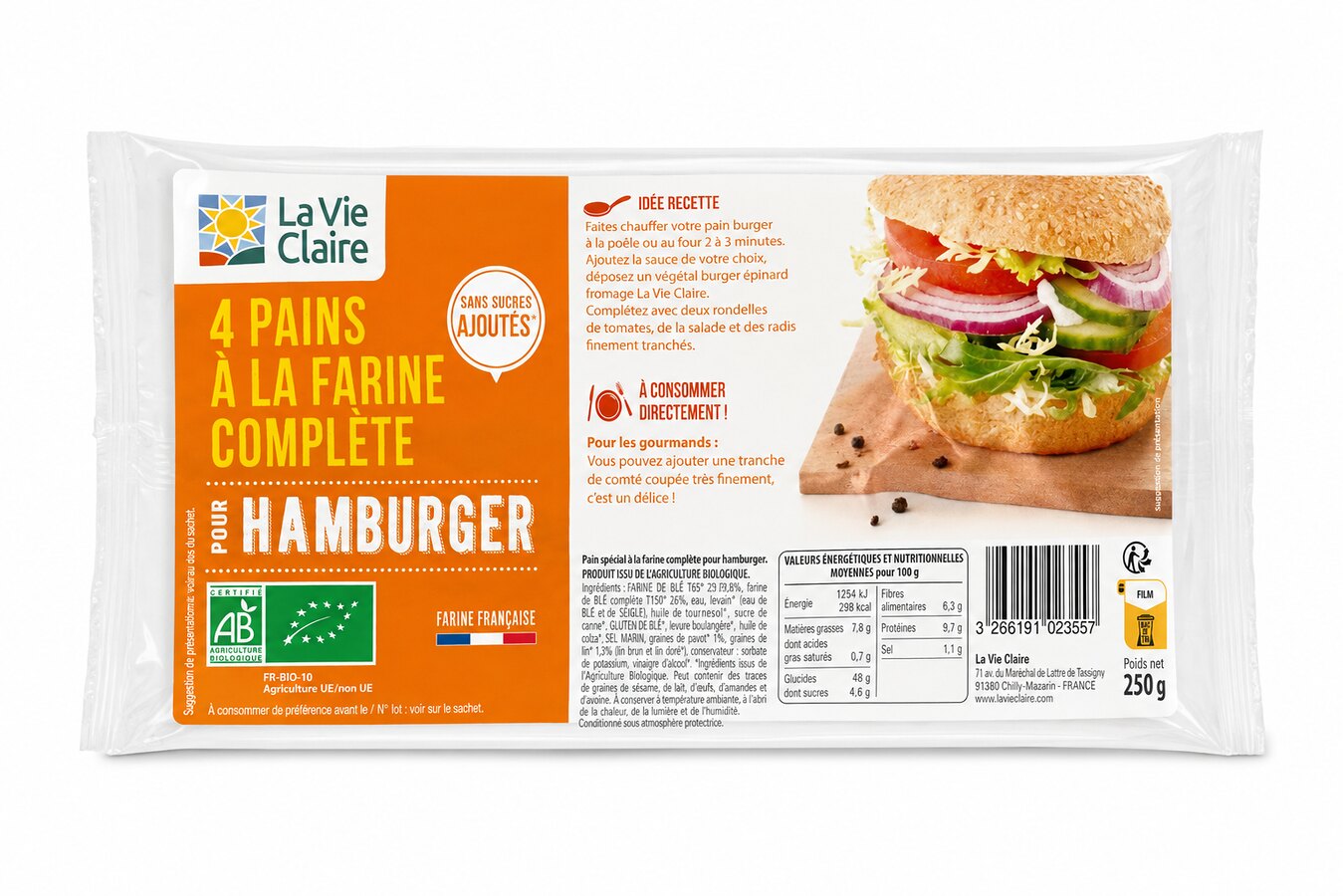 Pain burger complet x4
