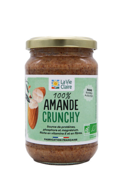 Purée d'amande complète crunchy bio