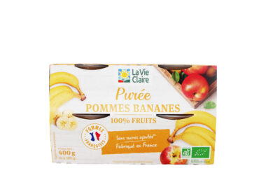 Purée de pommes et bananes biologique