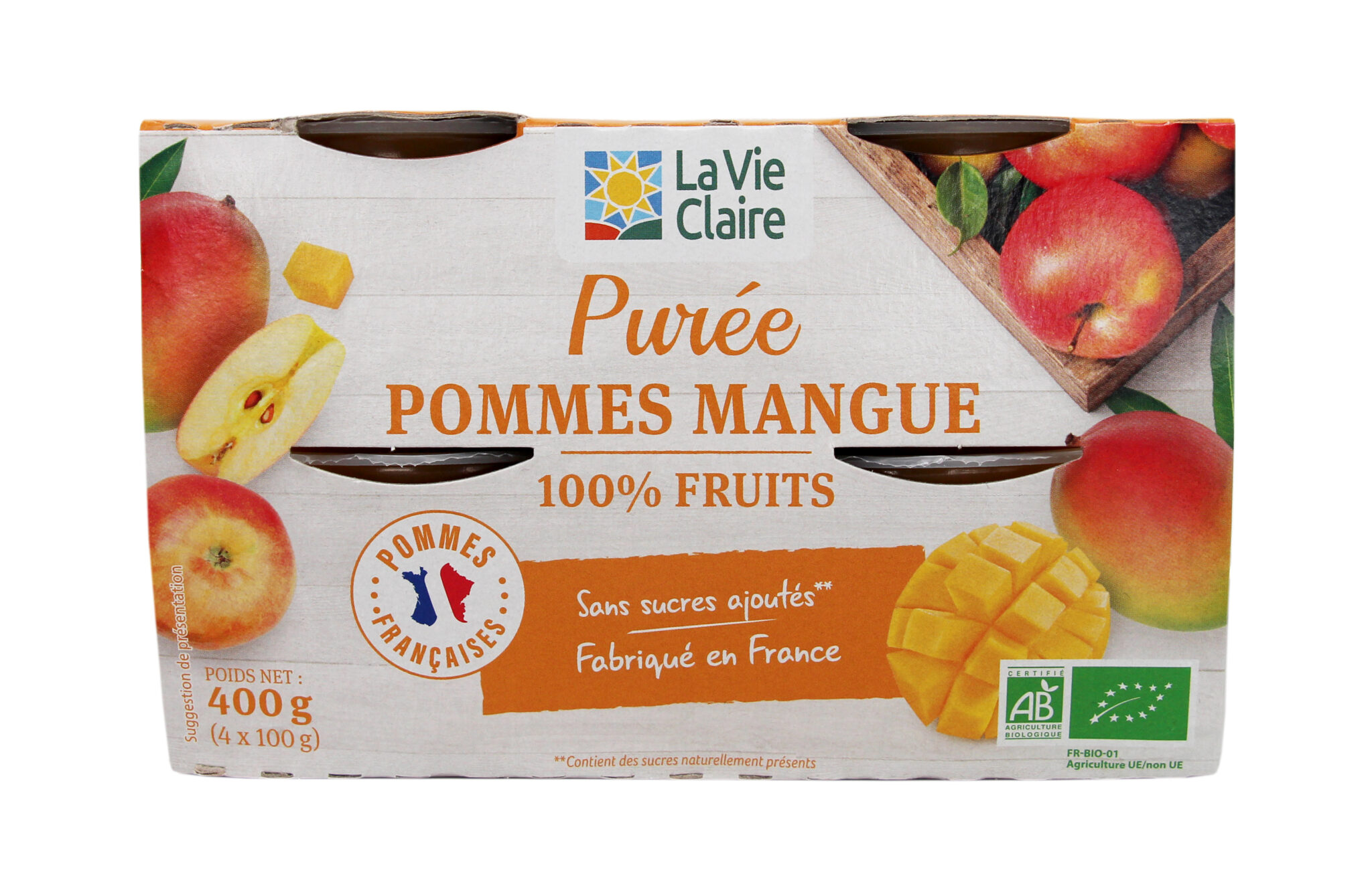 Purée de pommes et mangues biologique