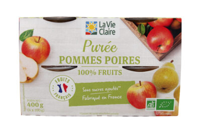Purée de pommes et poires biologique