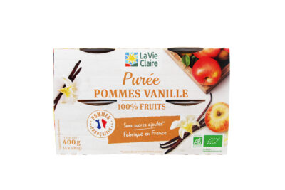Purée de pommes et vanille biologique