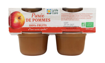 Purée de pommes biologique