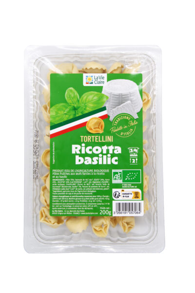 Tortellini ricotta basilic bio