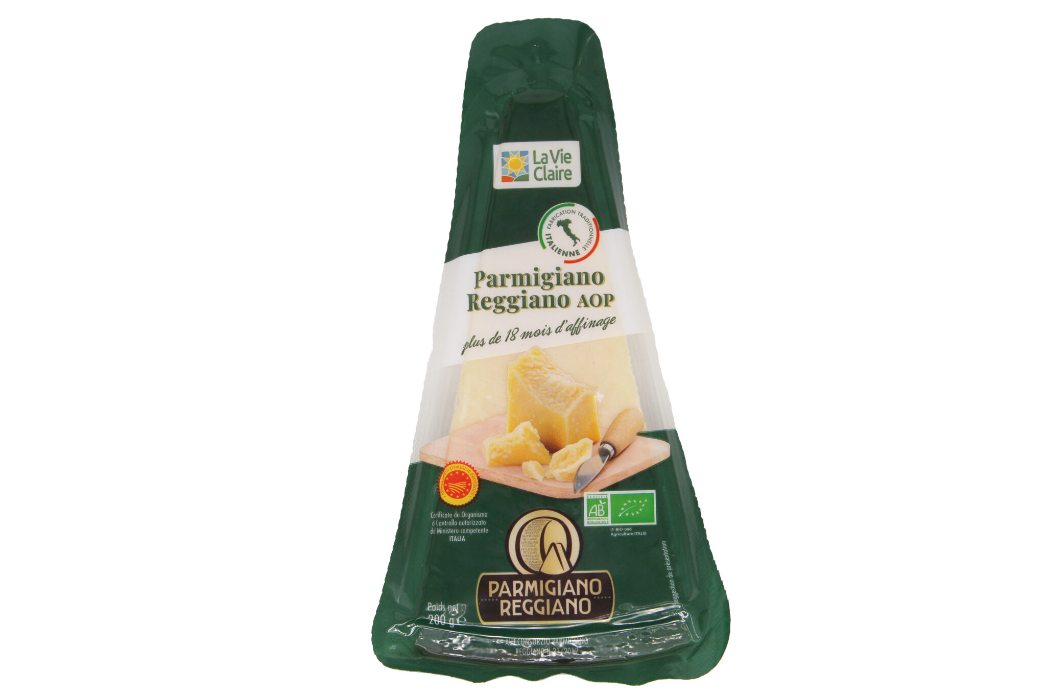 Parmigiano reggiano AOP pointe 18 mois bio