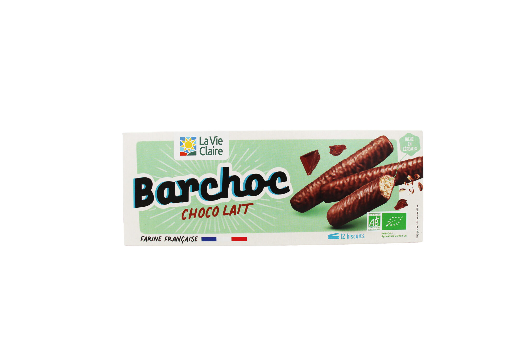 Barre croustillante au chocolat au lait bio