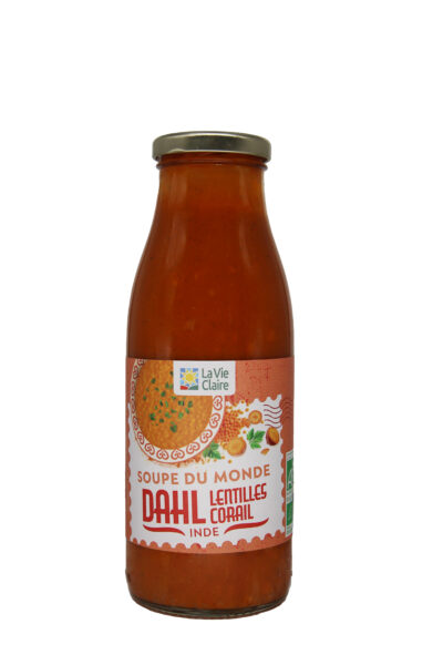 Soupe dahl de lentilles corail bio