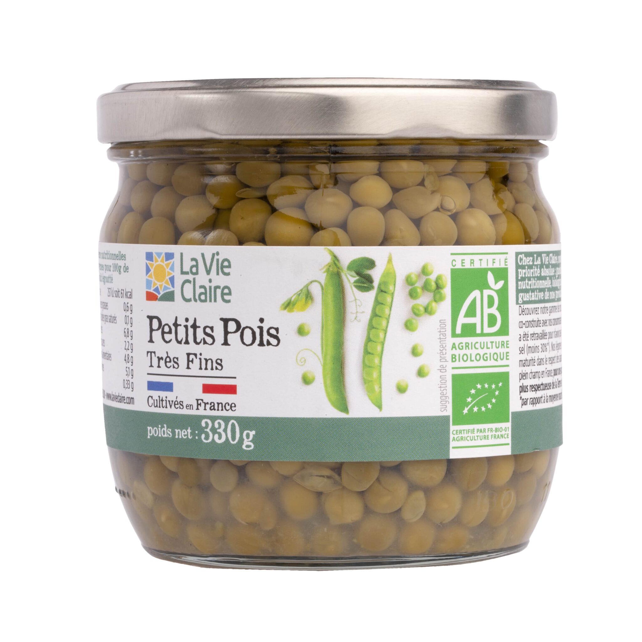 petits pois très fins bio